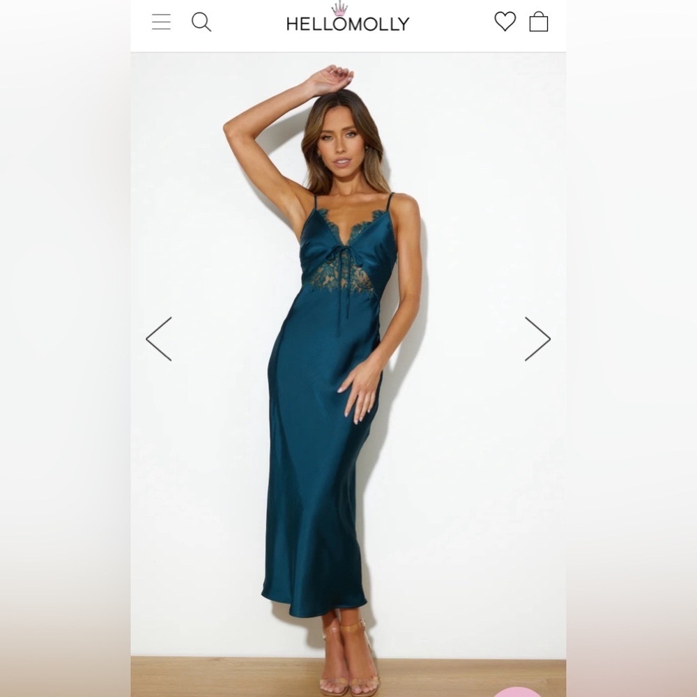 BRAND NEW W/ TAGS Hello Molly Deep Teal Midi Dress